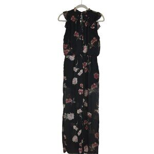 Sienna Sky | Floral Sheer Elastic WaistJumpsuit | Size S